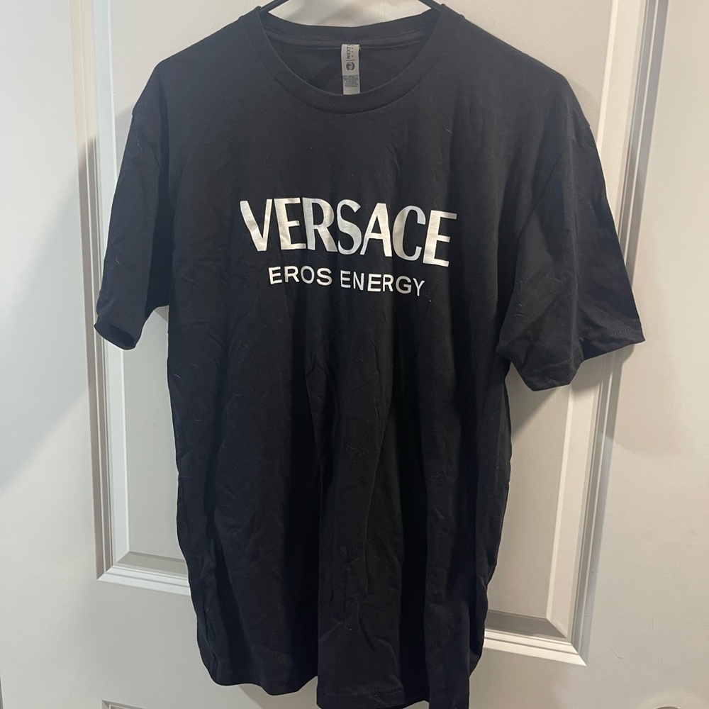 Next Level Apparel Black Tee with White Text